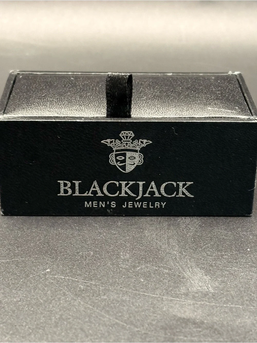 BlackJack Silver Button Men's Cufflinks New With Box